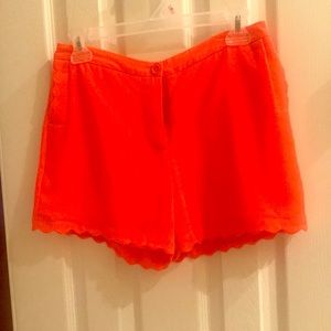 Super cute orange shorts- great summer fun